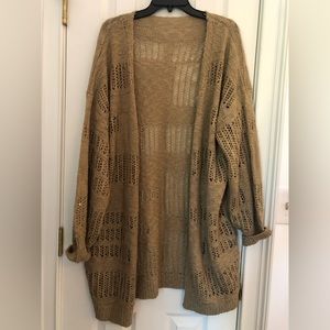 Lightweight khaki cardigan